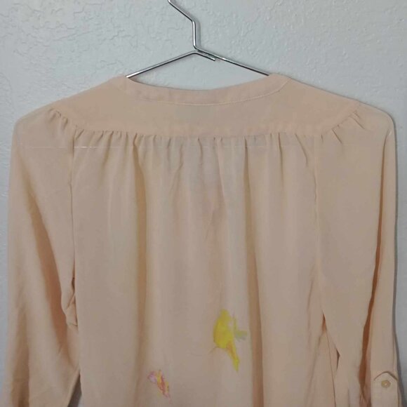 Mossimo Watercolor Long Sleeve Blouse Size XS - Picture 7 of 13